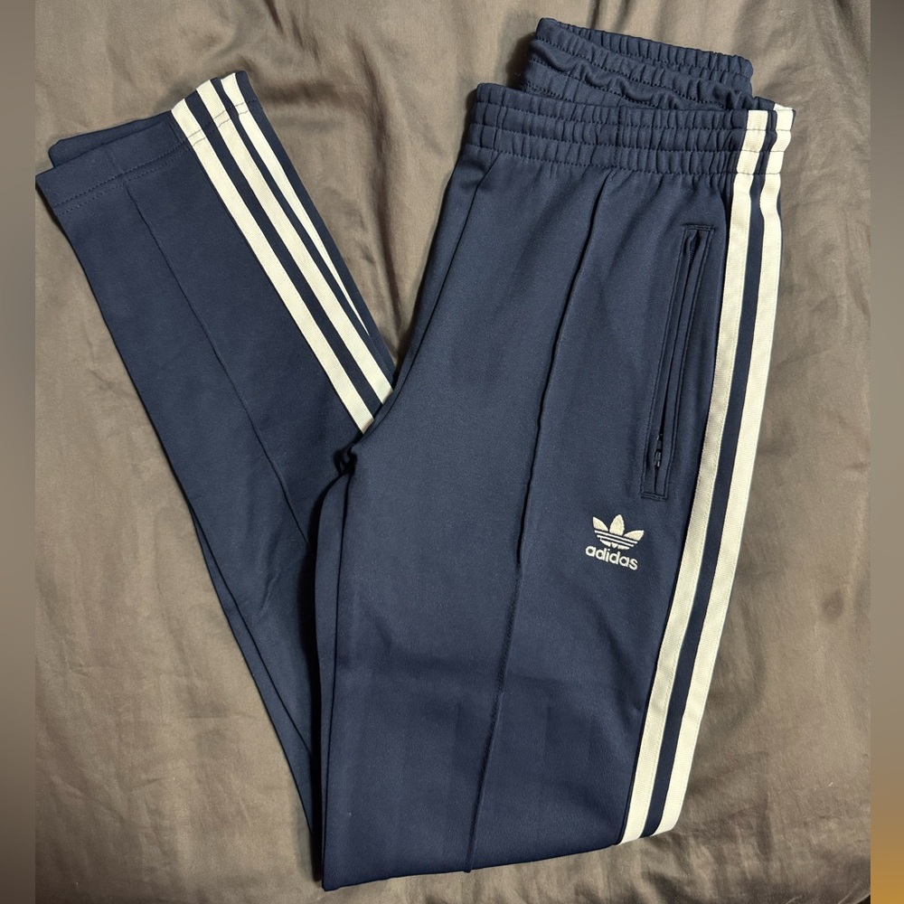 Adidas Originals Primeblue Navy Track Pants in Size Extra Small
